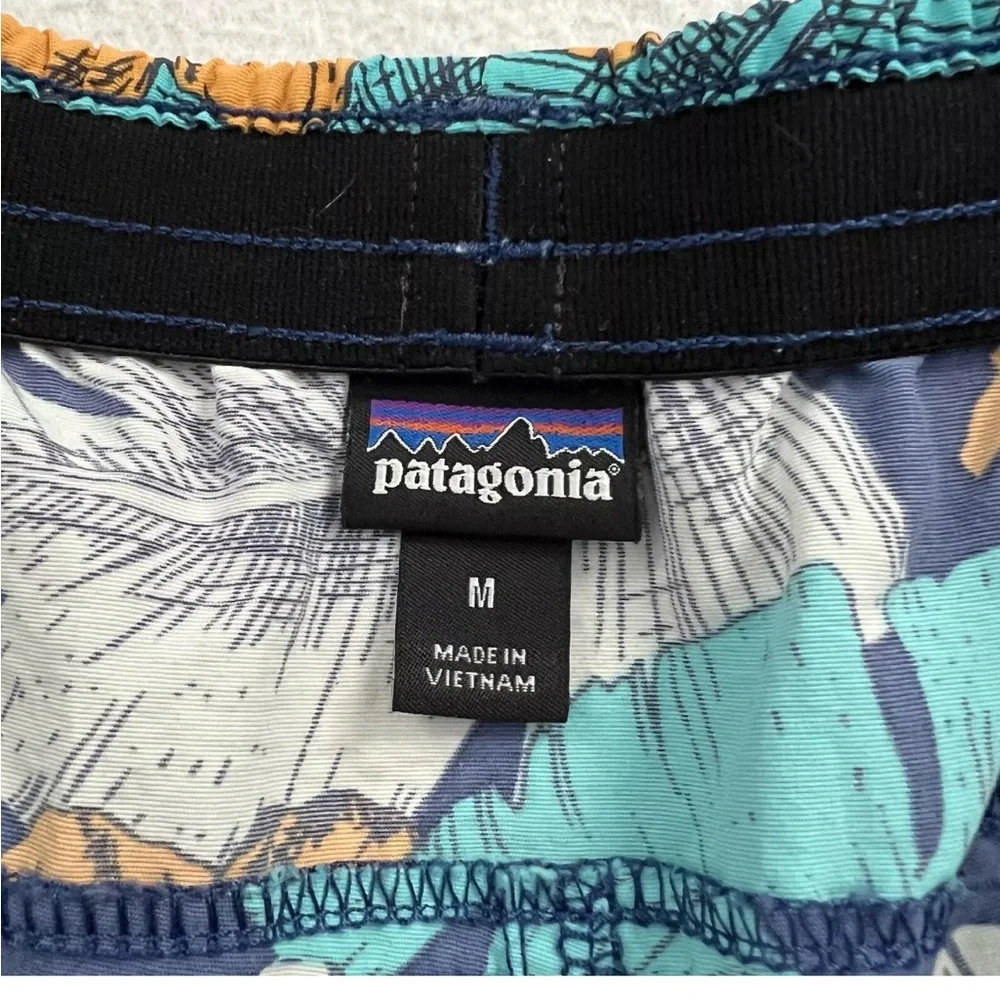 Patagonia Best Fronds Channel Blue Hibiscus Print Baggies Short 5